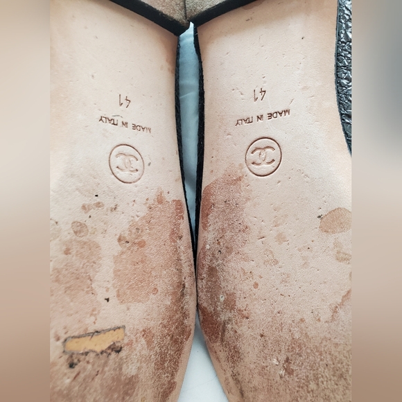 Sz 41 authentic Chanel ope toe shoes - Picture 5 of 7